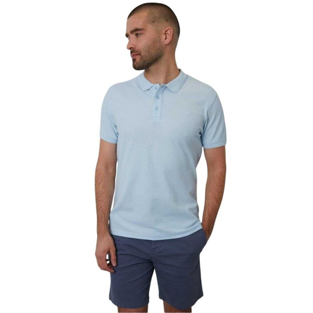 Threadbare Mens Malbork Short-Sleeved Polo Shirt / Skyway